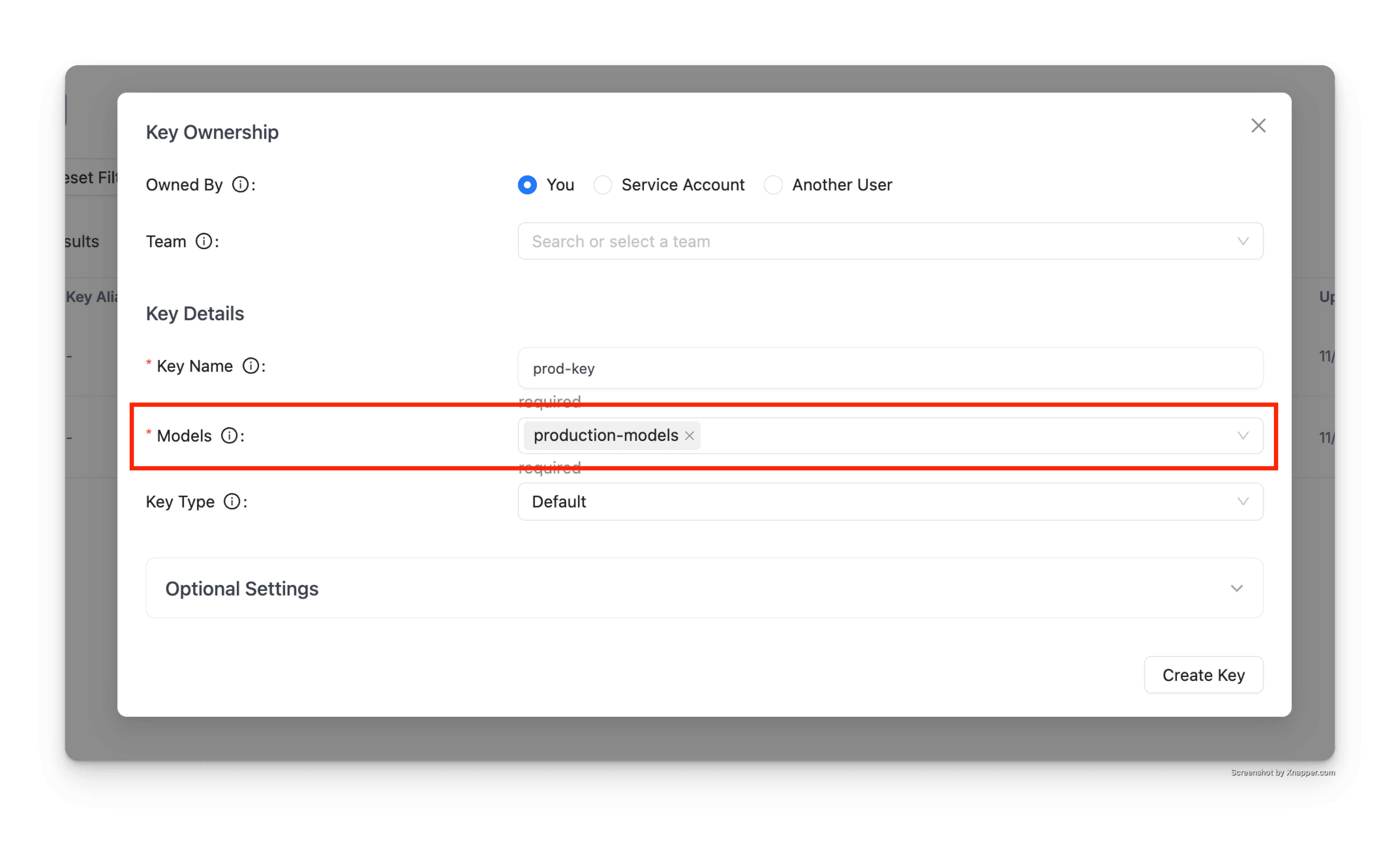 Create Key with Access Group