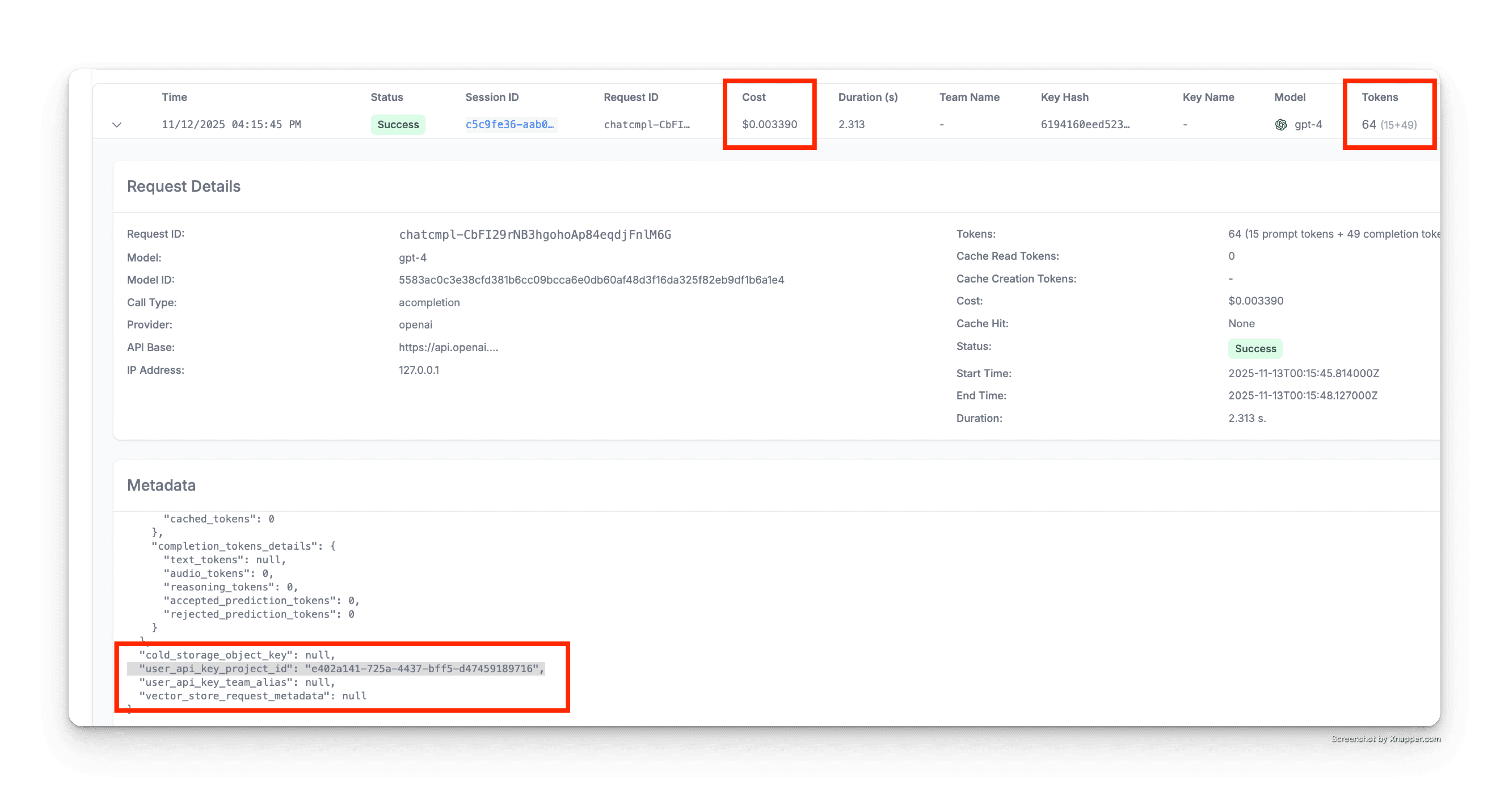 Project Spend Tracking